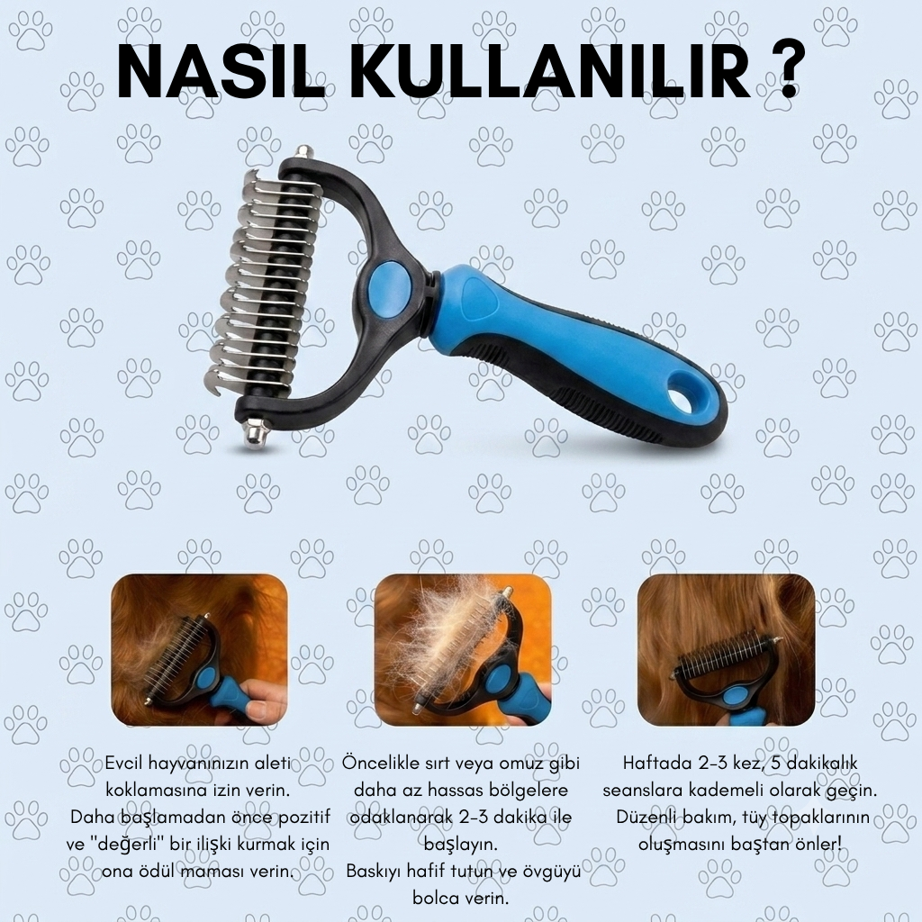 Pet Bakım Pro™5 Dakikada Tüy Temizleyici Alet