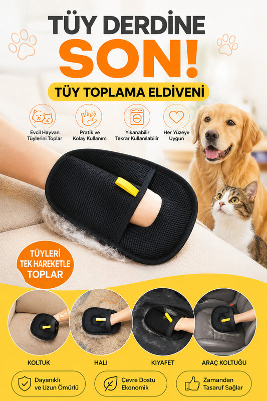 Pet Bakım Pro™Tüy Temizleyici Eldiven